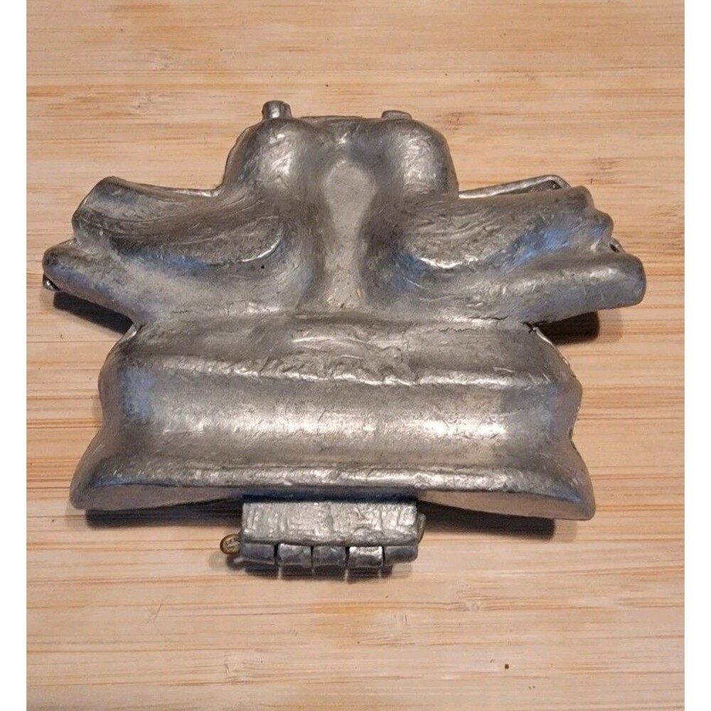 Antique Pewter Ice Cream Mold Kissing Birds Doves #177